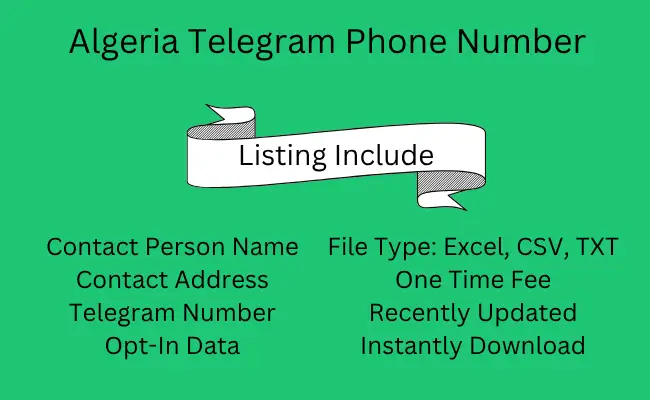 Algeria Telegram Phone Number