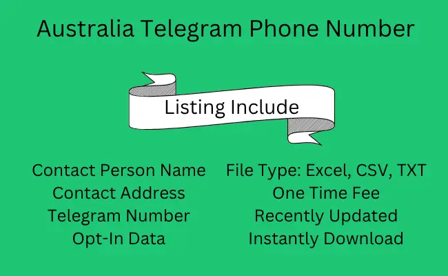 Australia Telegram Phone Number